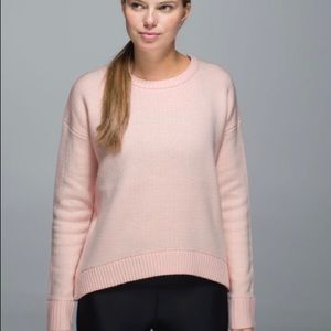 Lululemon Yogi Crew Sweater - parfait pink/white